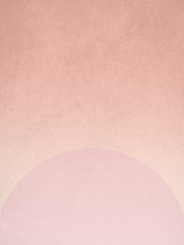 Illustration planet pink sunrise