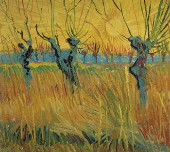 Obrazová reprodukce Pollarded Willows and Setting Sun, 1888
