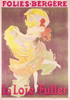 Stampa artistica Poster advertising Loie Fuller  at the Folies Bergere