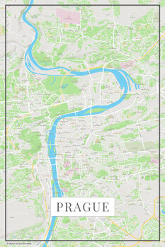 Mapa Praha color