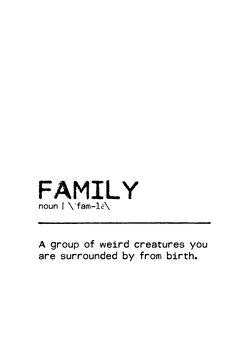 Ilustracija Quote Family Weird