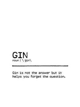 Illustrasjon Quote Gin Question