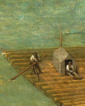 Kunsttryk Raft detail from Tower of Babel, 1563