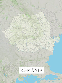 Mapa Romania color