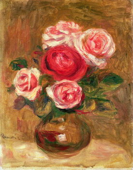 Canvas Roses in a pot