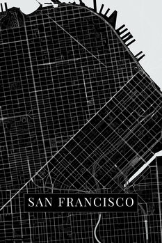 Stadtkarte San Francisco black