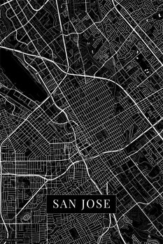 Stadtkarte San Jose black