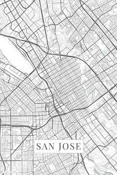 Stadtkarte San Jose white