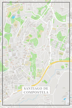 Carte Santiago de Compostela color