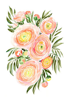 Ilustrace Savanna loose watercolor bouquet