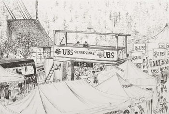 Kunstdruck Sierre to Zinal Mountain Race, The Finish 2012.