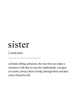 Cuadro en lienzo Sister definition