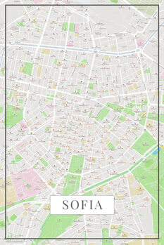 Mapa Sofia color
