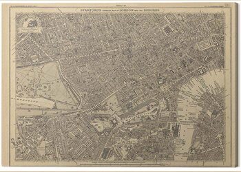 Obraz na plátně Stanfords Library - Map of London