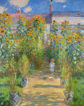 Tableau sur toile The Artist's Garden at Vetheuil, 1880