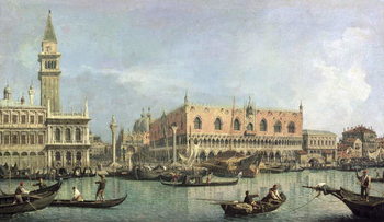 Kunsttryk The Molo and the Piazzetta San Marco, Venice