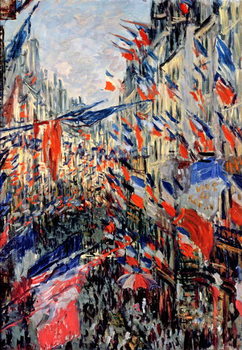 Reproduction de Tableau The Rue Saint-Denis, Celebration of June 30, 1878