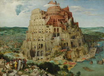 Kunsttryk Tower of Babel, 1563 (oil on panel)