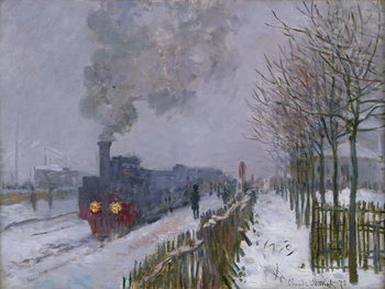 Obrazová reprodukce Train in the Snow or The Locomotive, 1875