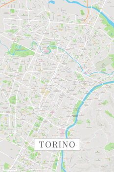 Mapa Turín color