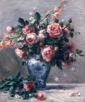 Leinwand Poster Vase of Roses