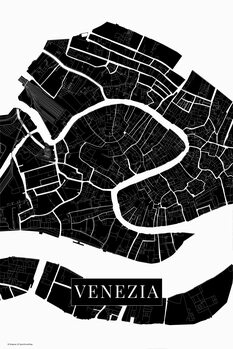 Stadtkarte Venezia black