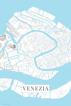Stadtkarte Venezia white
