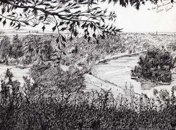 Konsttryck View from Richmond Hill London, 2004,