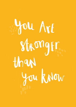 Illustrasjon You are stronger than you know