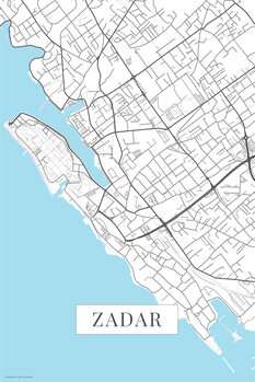 Mapa Zadar white