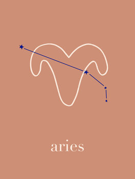 Ilustrace Zodiac - Aries - Terracotta