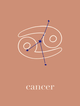 Lámina Zodiac - Cancer - Terracotta