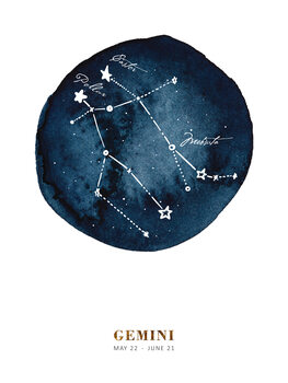 Ilustrare Zodiac - Gemini