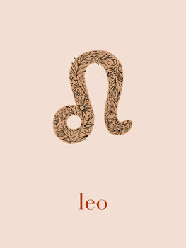 илюстрация Zodiac - Leo - Floral Blush