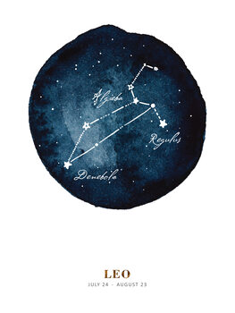 Illustration Zodiac - Leo