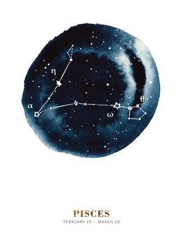 Ilustrare Zodiac - Pisces