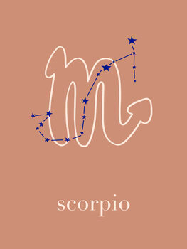 Illustration Zodiac - Scorpio - Terracotta
