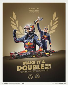 Umělecký tisk Max Verstappen - Make It A Double - 2022 F1® World Drivers' Champion