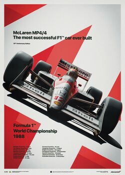 Εκτύπωση έργου τέχνης McLaren MP4/4 - Ayrton Senna - MP4/4 - San Marino GP - 1988