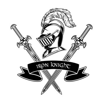 Tričko Medieval warrior accessories vector illustration