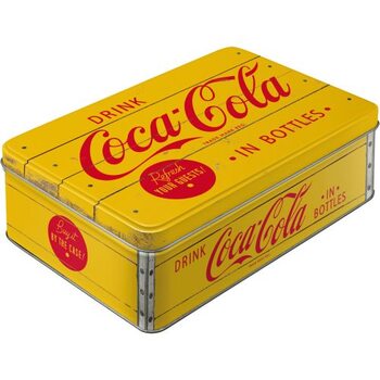 Caja de hojalata Coca-Cola - Yellow logo