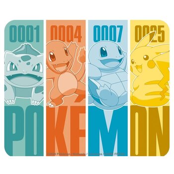 Tapis de souris Pokemon - Kanto Starters