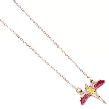 Колие Harry Potter - Rose Gold Plated Fawkes