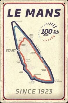 Mетална табела 24h Le Mans - Curcui 100 Ans