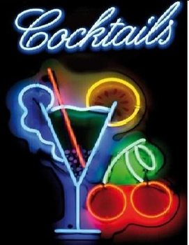 Metal sign COCTAILS