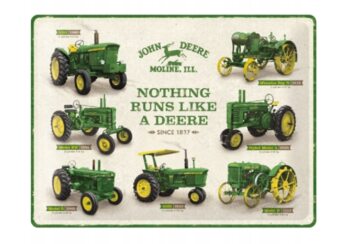 Metal sign John Deere - Model Chart