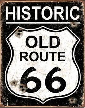 Metal sign OLD ROUTE 66 - Weathered