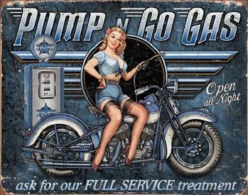 Μεταλλική πινακίδα PUMP N GO GAS