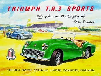Metal sign TRIUMPH TR3