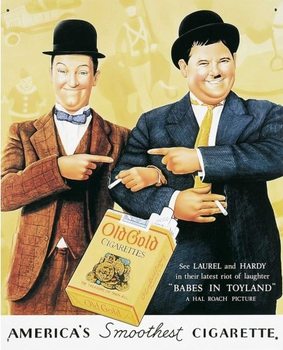 Metallskylt LAUREL & HARDY